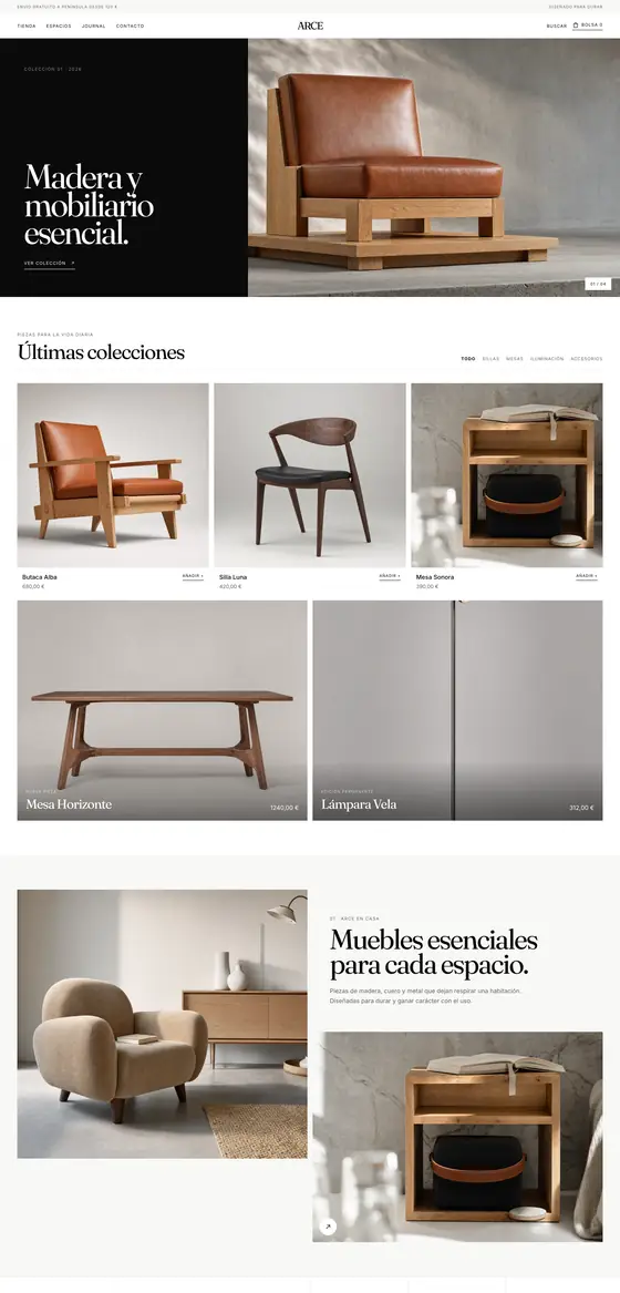 Tienda ARCE — tema Arce