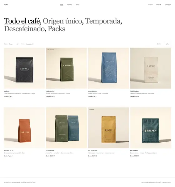 Tienda BRUMA — tema BRUMA