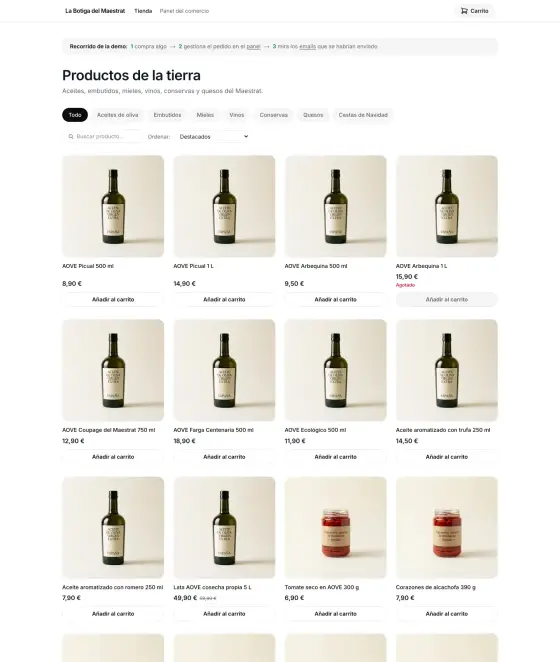 Tienda La Botiga del Maestrat — tema Base
