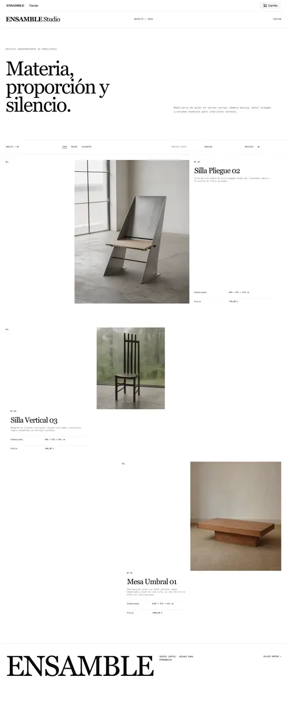 Tienda ENSAMBLE — tema ENSAMBLE