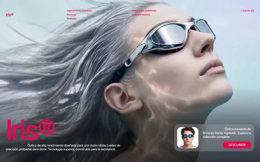 La tienda Iris, construida con el tema Iris