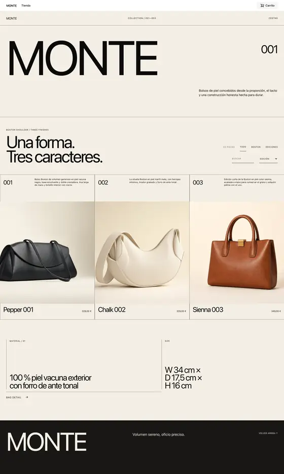 Tienda MONTE — tema MONTE