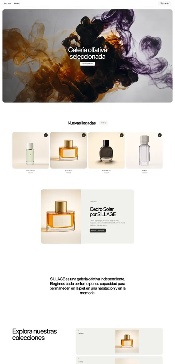 Tienda SILLAGE — tema Sillage